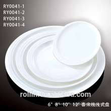 Ensembles de plaques en porcelaine DINNER, porcelaine fine à forme ronde